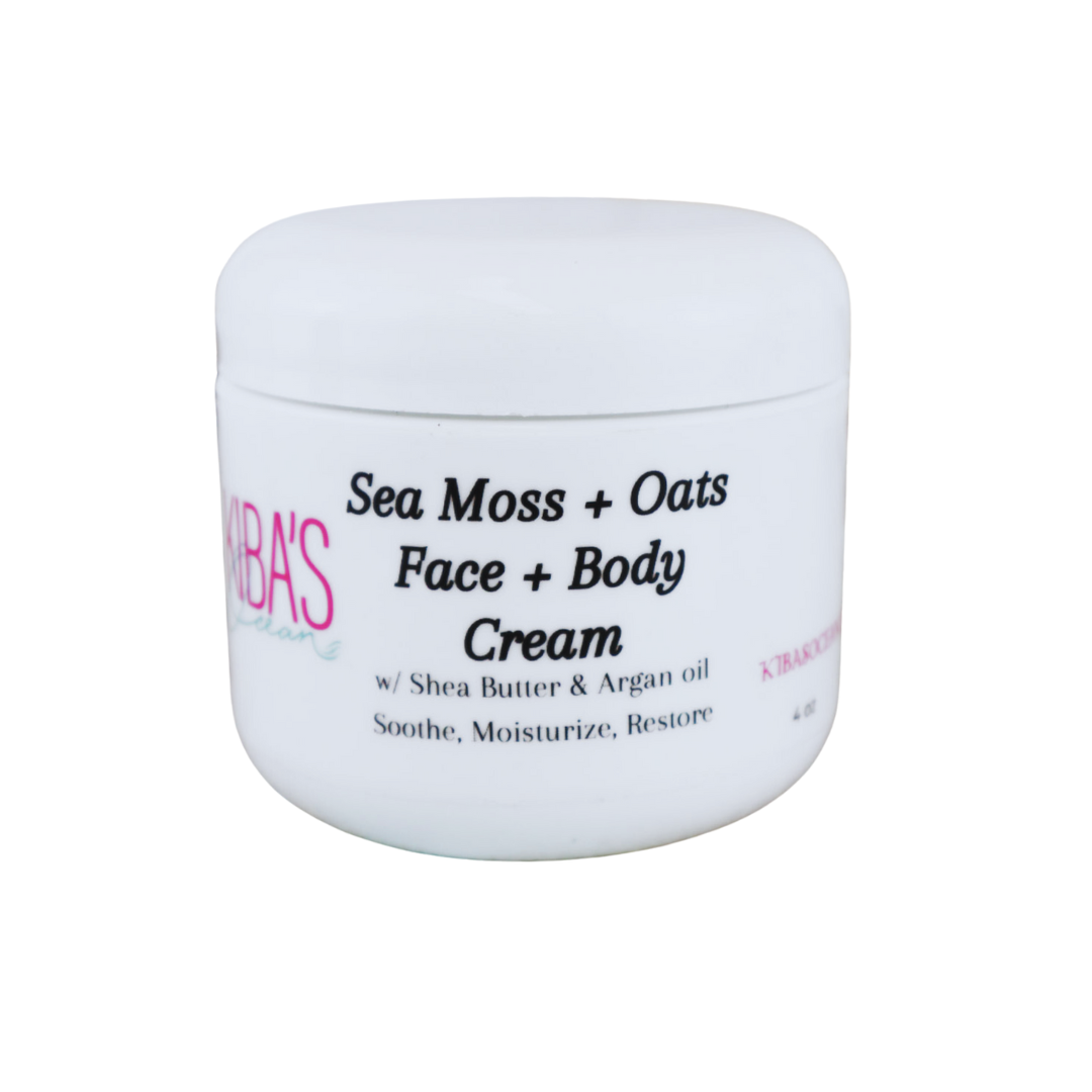 Sea Moss + Oats Face/Body Cream, 8 oz
