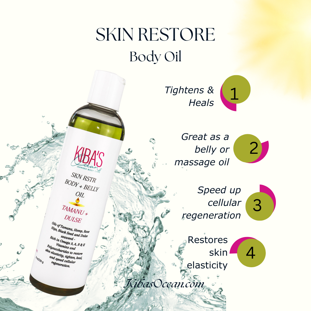 Skin Restore Oil - Body, Belly, Massage, 8 oz